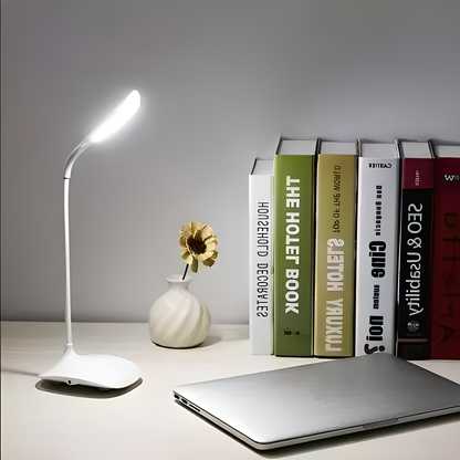 Flexible USB Led Desk Lamps/Table Lamp Study Reading Lamp USB Rechargeable Led Touch Led Lamp - White Table Lamp  (21 cm, White)